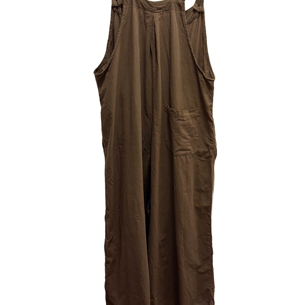 NATURAL LIFE Brown Embroidered Wide-Leg Jumpsuit - Picture 6 of 9